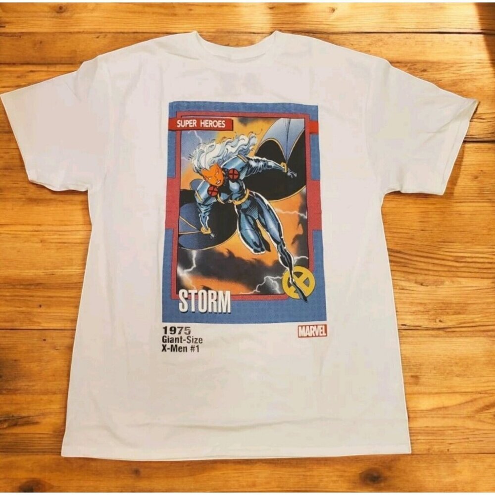 Marvel Super Heroes Tshirt Mens Size M White Graphic print Storm X-men NWOT‎